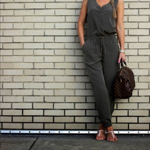 Express Olive Green Jumpsuit 